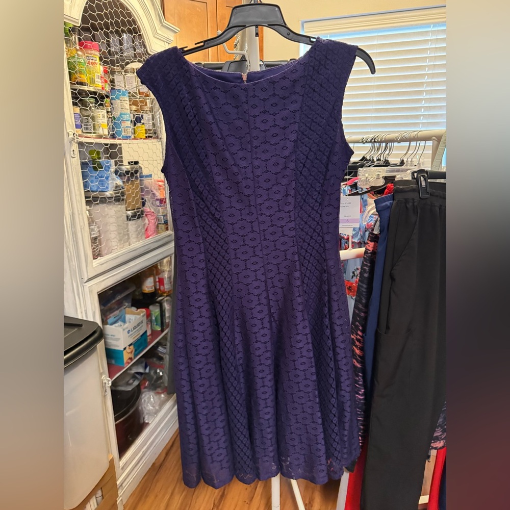 Elegant Purple Sleeveless Dress